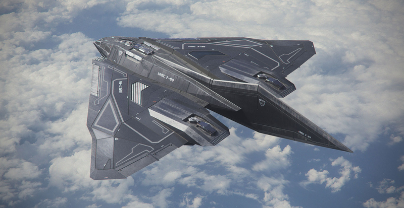 Illustration for article titled Halo's Fighter, Looking Pretty At Dawn